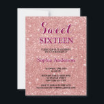 Elegante Chic Imitate Glitzer Rose Gold Geburtstag Einladung<br><div class="desc">Ein eleganter, eleganter und moderner, hübscher Imitat Rose Gold Glitzer Sweet 16 Geburtstagsparty Einladung. Perfekt für eine 16 . Geburtstag Prinzessin , perfekt für die Modemacher, die Glitzer und Glanz Liebe. Entwürfe für jeden Anlass. Weitere Designs und passende Artikel sind in meinem Shop erhältlich. - http://www.zazzle.com/designbylang* - Danke für Ihren...</div>