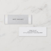 Elegante Chic Imitate Satin Gold Streifen & Gray L Mini Visitenkarte (Vorne/Hinten)