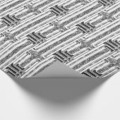 Elegante Chic Imitate Silver Gray White Pattern Geschenkpapier (Ecke)