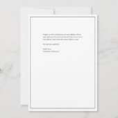 Elegante Chic Jet Black Wedding Dankeskarte (Rückseite)