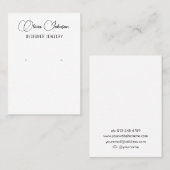 Elegante Chic Jewelry Earring Display Visitenkarte (Vorne/Hinten)