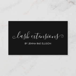 Elegante Chic Lash Aftercare Instruction Card Visitenkarte