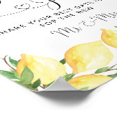 Elegante Chic Lemon Date Jar Brautparty Poster (Ecke)