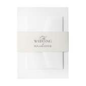Elegante Chic Light Gray Wedding Einladungsbanderole (Vorderseite Beispiel)