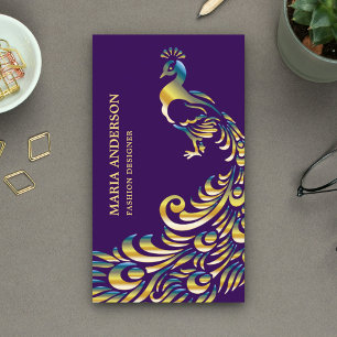 Elegante Chic Lila Gold Foil Piazza della Riforma Visitenkarte