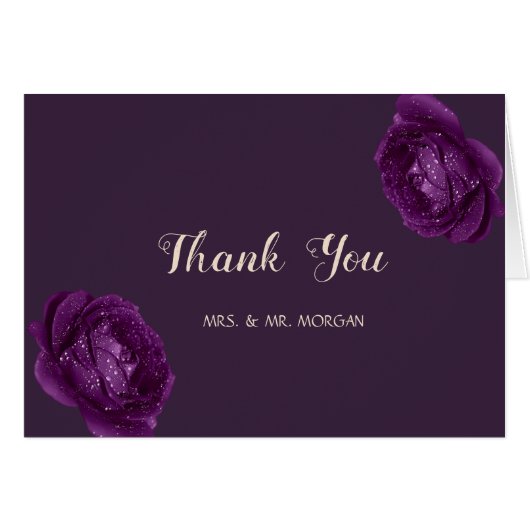 Elegante Chic Lila Rose (Vorderseite (Horizontal))