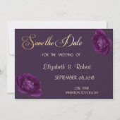 Elegante Chic Lila Rose Save the Date (Vorderseite)