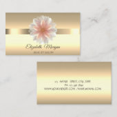 Elegante Chic Lotus Blume Makeup Business Card Visitenkarte (Vorne/Hinten)