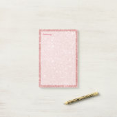 Elegante Chic Luxury Imitate Glitzer Rose Gold Post-it Klebezettel (Auf Schreibtisch)
