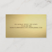 Elegante Chic Luxury Imitate Gold Glitzer Lotus Visitenkarte (Rückseite)