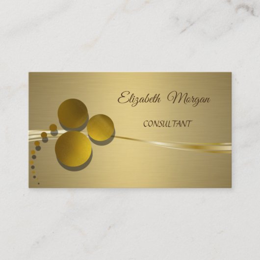 Elegante Chic Luxury Imitate Gold Visitenkarte (Vorderseite)