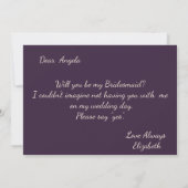 Elegante Chic Magnolia Bridesmaid Card Einladung (Rückseite)