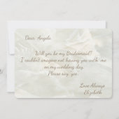 Elegante Chic Magnolia Bridesmaid Card Einladung (Rückseite)