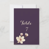 Elegante Chic Magnolia Tafelkarte Einladung (Vorderseite)