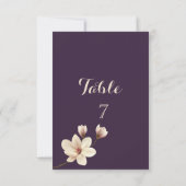 Elegante Chic Magnolia Tafelkarte Einladung (Rückseite)