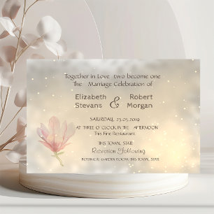 Elegante Chic Magnolie Hochzeits-Einladung Einladung
