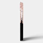 Elegante Chic Masque Rose Gold Glitzer Tropfen Case-Mate iPhone Hülle (Rückseite / Links)
