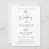 Elegante Chic Modern Simple Typografy Wedding Einladung (Vorderseite)
