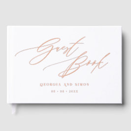 Elegante Chic Moderne kalligraphische Hochzeit Gästebuch
