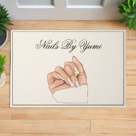 Elegante Chic Nail Salon Manicurist Beauty Willkom Fußmatte