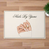 Elegante Chic Nail Salon Manicurist Beauty Willkom Fußmatte