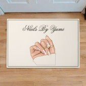 Elegante Chic Nail Salon Manicurist Beauty Willkom Fußmatte