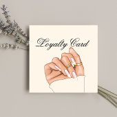 Elegante Chic Nail Salon Manicurist Loyalitätskart Quadratische Visitenkarte