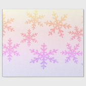 Elegante Chic Ombre Glitzer Snowflakes Holiday Geschenkpapier (Flach)