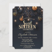 Elegante Chic Ornaments Sweet 16 Einladung (Vorderseite)