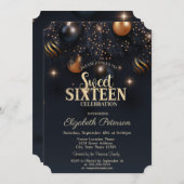 Elegante Chic Ornaments Sweet 16 Einladung (Vorne/Hinten)