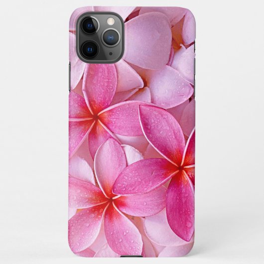 Elegante Chic Pastel Pink Hawaiian Plumeria Blume iPhone Hülle (Rückseite)