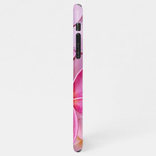 Elegante Chic Pastel Pink Hawaiian Plumeria Blume iPhone Hülle (Linke Seite)