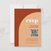 Elegante Chic Peach Terracotta Arch Boho Hochzeit RSVP Karte (Vorderseite)