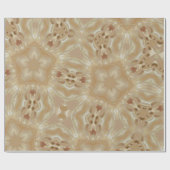 Elegante Chic Pearl Peach Kaleidoscopic Star Blume Geschenkpapier (Flach)