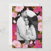 Elegante Chic Pink Blumen Frühlingsblumen Einladun Einladung (Rückseite)