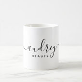 Elegante Chic Premium Gray Signature Typografie Kaffeetasse (Mittel)
