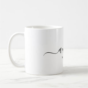 Elegante Chic Premium Gray Signature Typografie Kaffeetasse