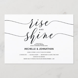 Elegante chic Rise-and-Shine-Einladungskarte Einladung