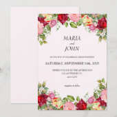 Elegante Chic Romantische Minimalistische klassisc Einladung (Vorne/Hinten)