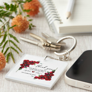 Elegante Chic Romantische Rote Rosen Florenz Schlüsselanhänger