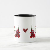 Elegante Chic Romantische Rote Rosen Florenz Tasse (Zentrum)