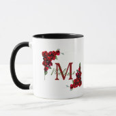 Elegante Chic Romantische Rote Rosen Florenz Tasse (Links)