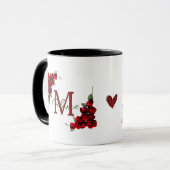 Elegante Chic Romantische Rote Rosen Florenz Tasse (Vorderseite Links)