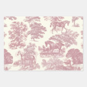 Elegante Chic Rosa Rosa Geschenkpapier Set (Vorderseite 3)