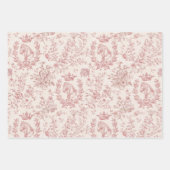 Elegante Chic Rose Beige Reittier Florenz Geschenkpapier Set (Vorderseite 3)