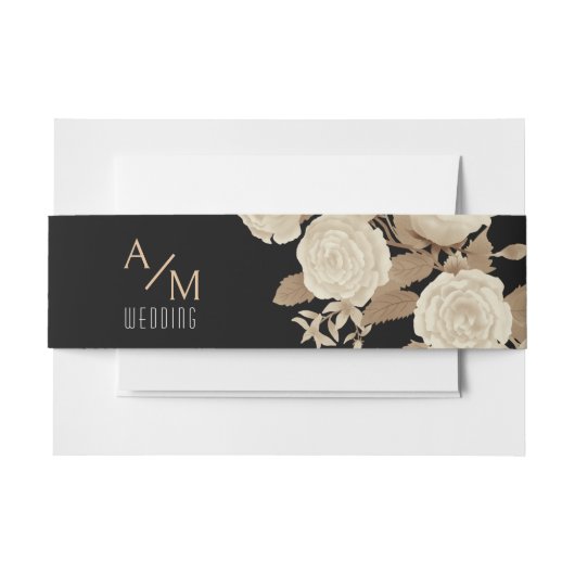 Elegante Chic Rose Black Einladungsbanderole (Vorderseite Beispiel)