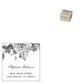 Elegante Chic Rose Bouquet Wedding Rücksendeadress Gummistempel (Stempel)