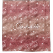 Elegante Chic Rose Gold Meerjungfrau Imitate Glitz Duschvorhang (Vorderseite)