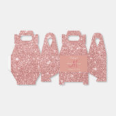 Elegante Chic Rose Gold Monogram Gastgeschenk Hoch Geschenkschachtel (Ungefaltet)