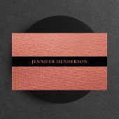 Elegante Chic Rose Gold Pink Girly Typografie Visitenkarte